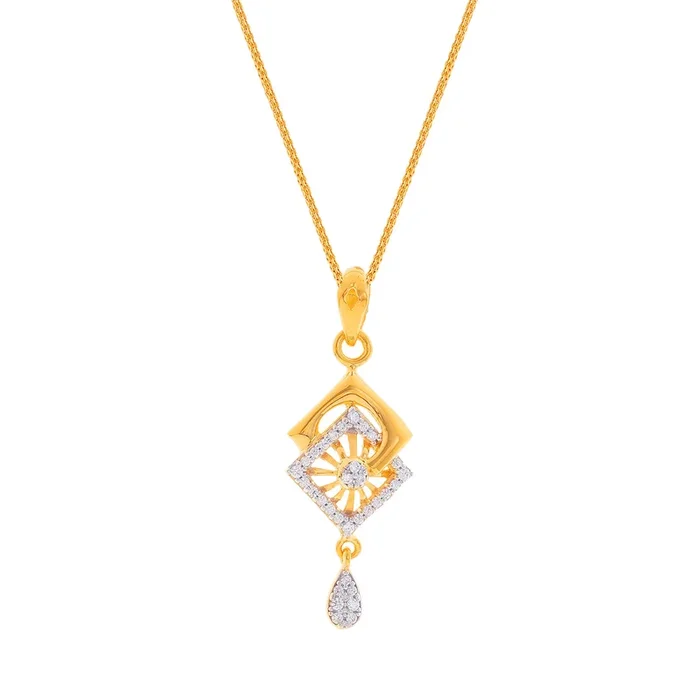 Ravishing Pendant With CZ in 22K Gold