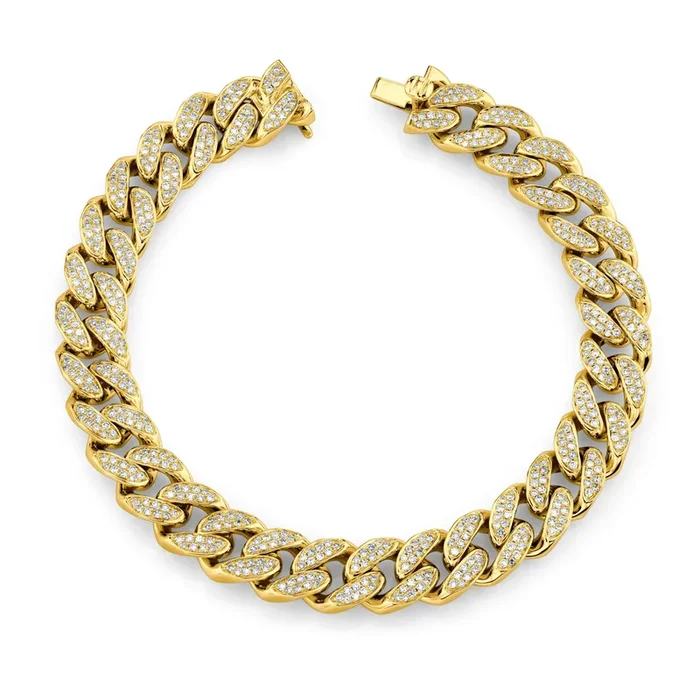 READY TO SHIP MEN’S DIAMOND FLAT ESSENTIAL LINK BRACELET