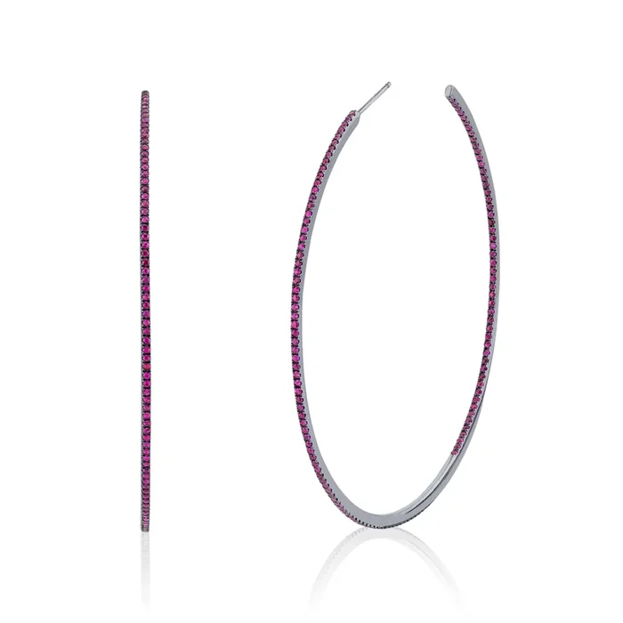 READY TO SHIP RUBY XL HOOPS