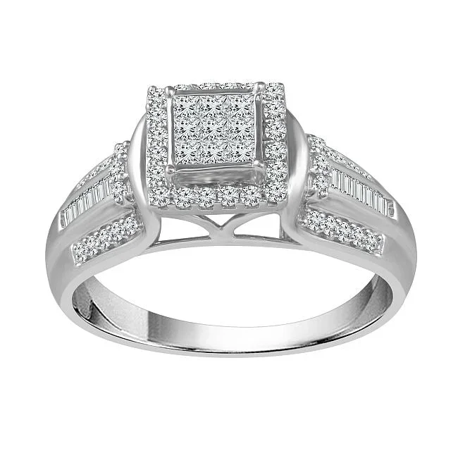 Red Hot Deal 1/2 CTW Natural Diamond Ring in 10KT White Gold