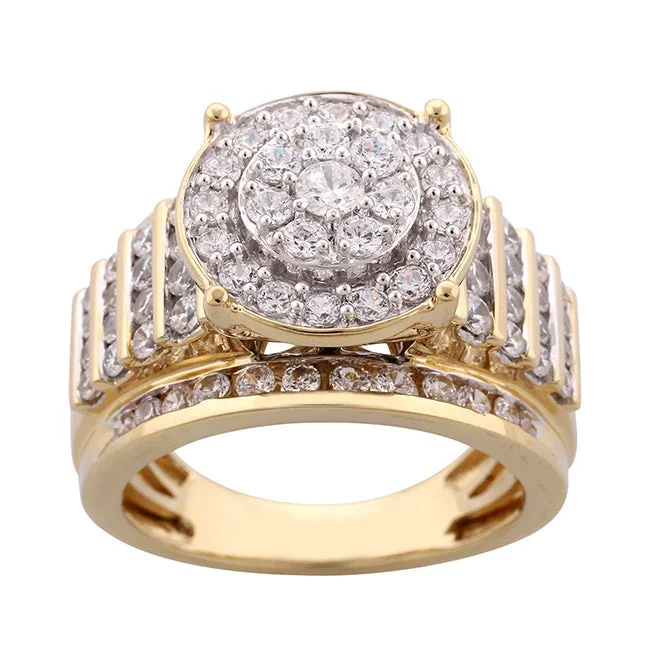 Red Hot Deal 2 CTW Natural Diamond Engagement Ring in 10KT Yellow Gold