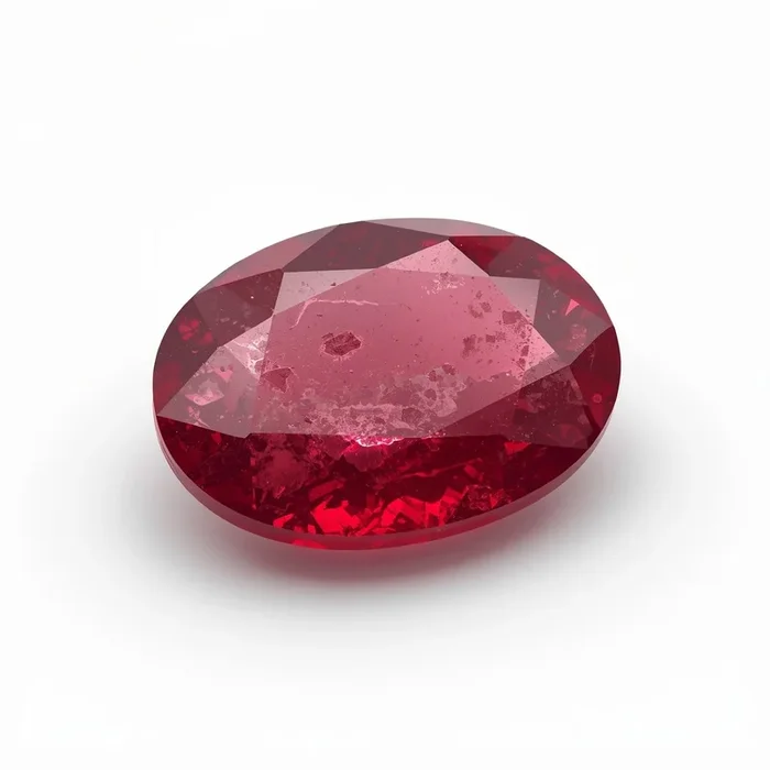 Red Jade 1PC Chunky 12×16 MM Oval Faceted Red Superior Semi Precious Gems
