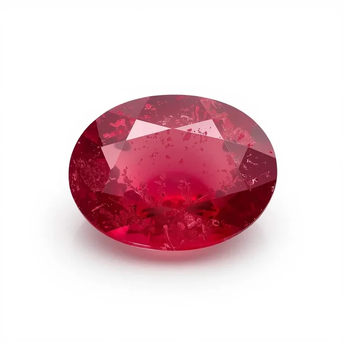 Red Jade 1PC Chunky 15×20 MM Oval Faceted Red Fiery Semi Precious Loose Gemstone