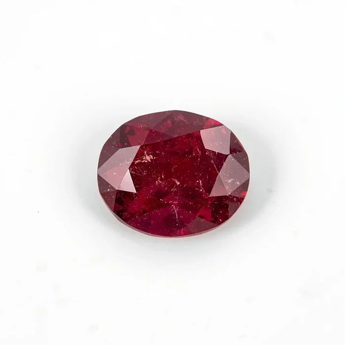 Red Jade 1PC Large 8×12 MM Oval Faceted Red High-Quality Semi Precious Loose Gems