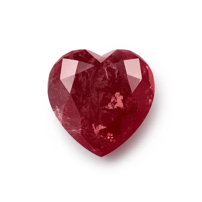 Red Jade 1PC Medium 9×9 MM Heart Faceted Red Lustrous Semi Precious Loose Gemstone