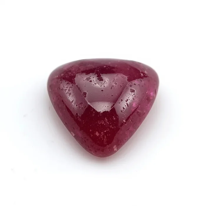 Red Jade 1PC Medium 9×9 MM Triangle Cabochon Red Fiery semi Precious Semi Precious Gemstone