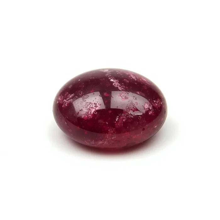 Red Jade 1PC Small 6×8 MM Oval Cabochon Red Pure semi Precious Loose Gemstones