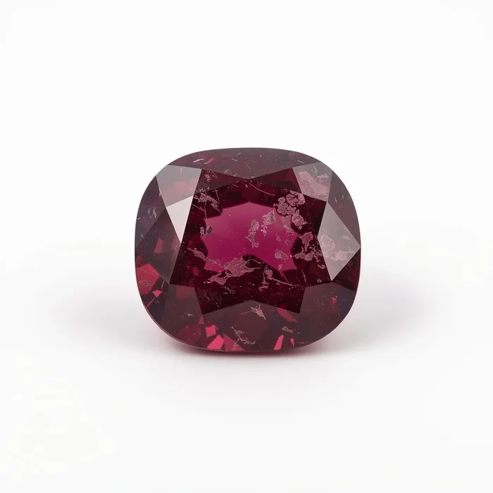 Red Jade 1PC Small 7×7 MM Cushion Faceted Red Splendid Semi Precious Gems