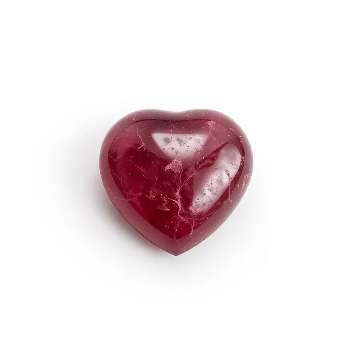 Red Jade 1PC Small 7×7 MM Heart Cabochon Red Shine semi Precious Loose Gems