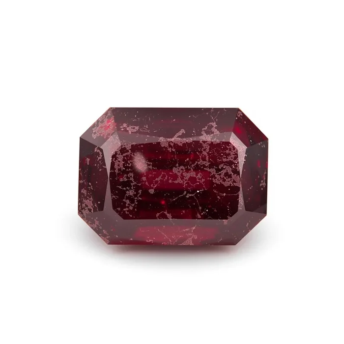 Red Jade 1PC Small 7×9 MM Emerald Faceted Red Polished Semi Precious Loose Gems