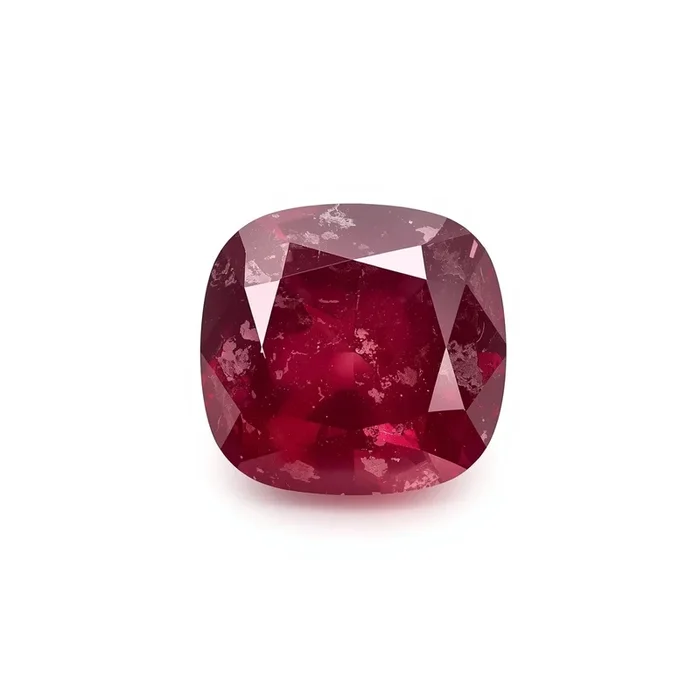 Red Jade 1PC Small 8×8 MM Cushion Faceted Red Luster Semi Precious Loose Gems