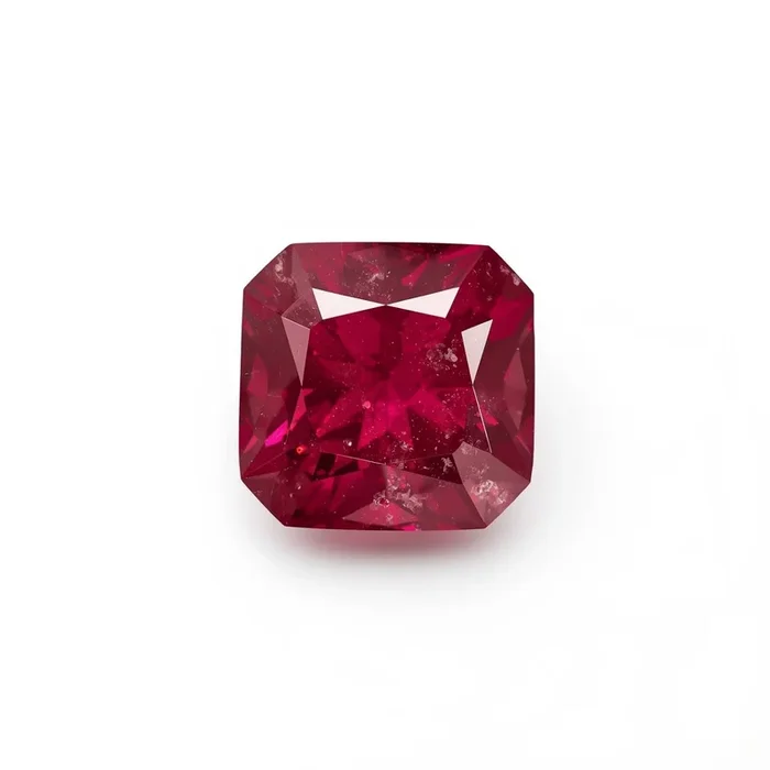 Red Jade 1PC Small 8×8 MM Square Faceted Red Luster Semi Precious Loose Gems