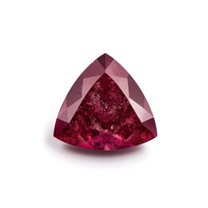 Red Jade 1PC Small 8×8 MM Triangle Faceted Red Luster Semi Precious Loose Gems