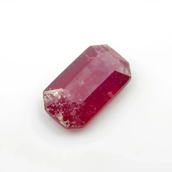 Red Jade 1PC Tiny 3×6 MM Baguette Faceted Red Sparkling Semi Precious Loose Gemstone