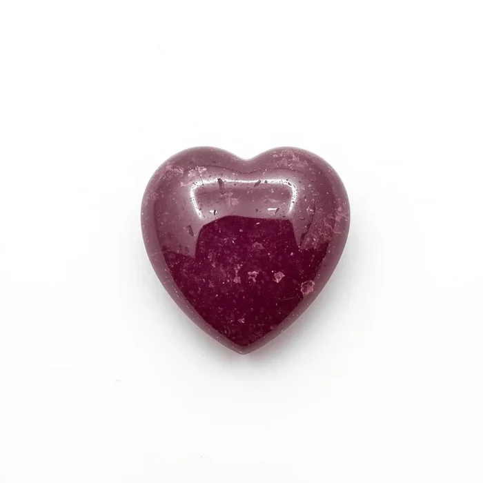 Red Jade 1PC Tiny 6×6 MM Heart Cabochon Red Lustrous semi Precious Gems
