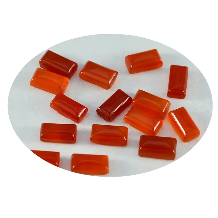 Red Onyx 10PC Tiny 3×6 MM Baguette Cabochon Red Pure semi Precious Loose Gems