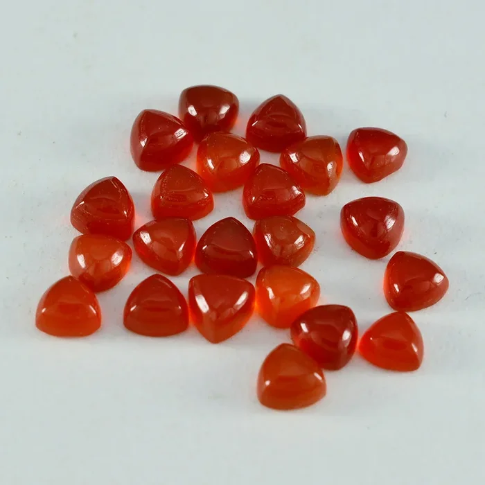 Red Onyx 10PC Tiny 4×4 MM Triangle Cabochon Red Splendid semi Precious Loose Gemstone