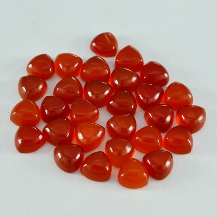 Red Onyx 10PC Tiny 5×5 MM Triangle Cabochon Red Luster semi Precious Loose Gemstones