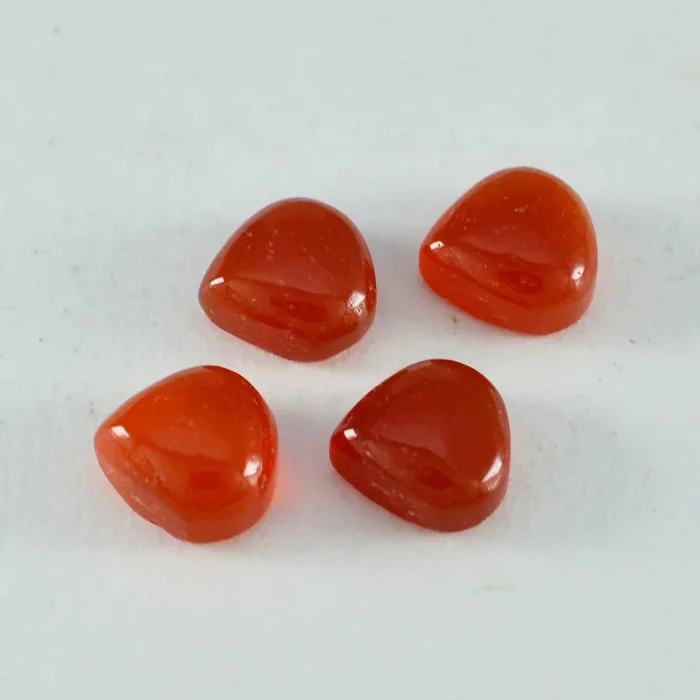 Red Onyx 1PC Large 10×10 MM Heart Cabochon Red Luster semi Precious Loose Gems