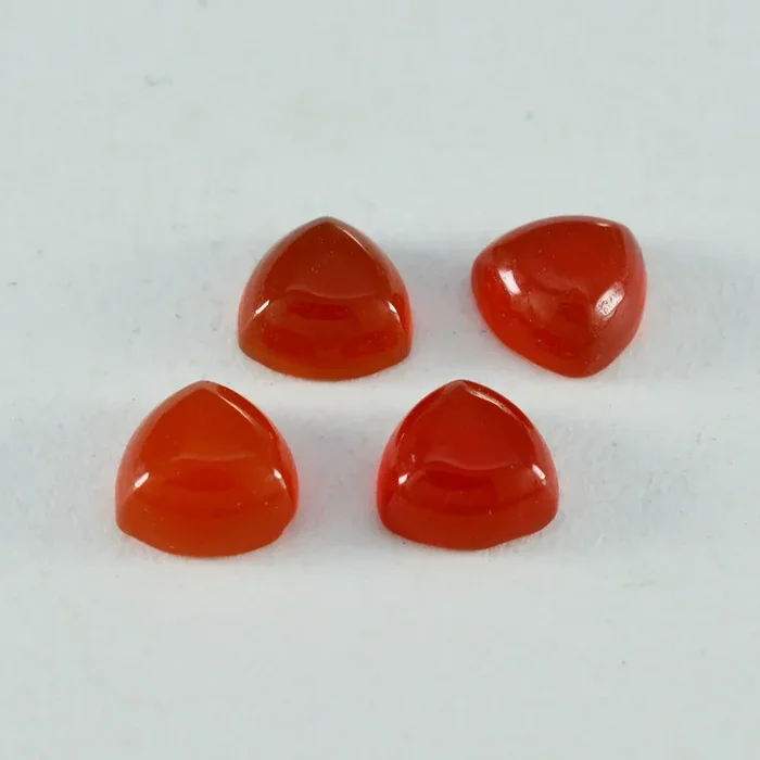 Red Onyx 1PC Small 7×7 MM Triangle Cabochon Red Shine semi Precious Precious Gemstone