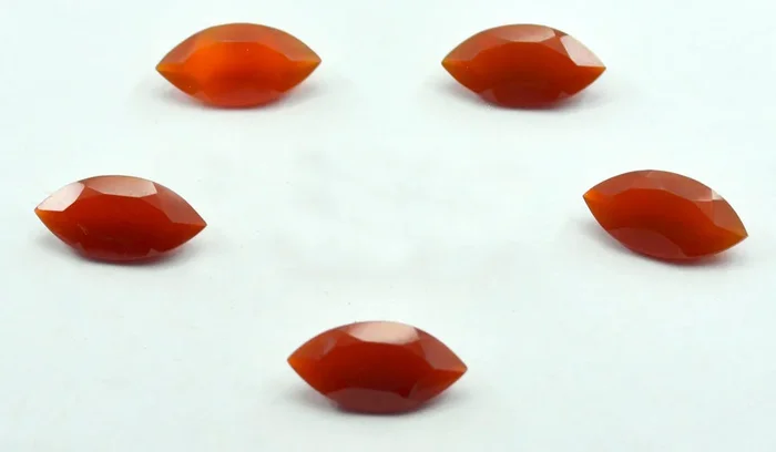 Red Onyx 1PC Tiny 4×8 MM Marquise Faceted Red Lustrous Semi Precious Loose Gemstone