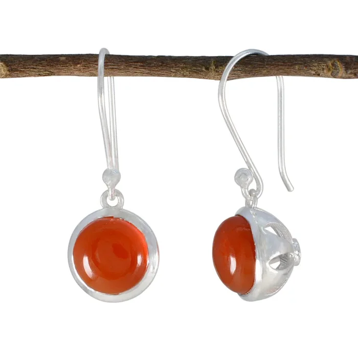Red Onyx French Clara multiple Dangle Red Silver Earring