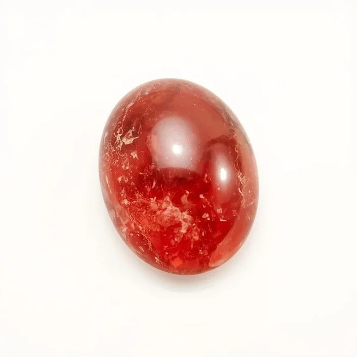 Red Strawberry Quartz 1PC Large 9×11 MM Oval Cabochon Red Superior semi Precious Gems