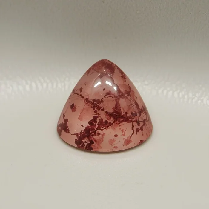 Red Strawberry Quartz 1PC Medium 9×9 MM Triangle Cabochon Red Splendid semi Precious Semi Precious Gemstone