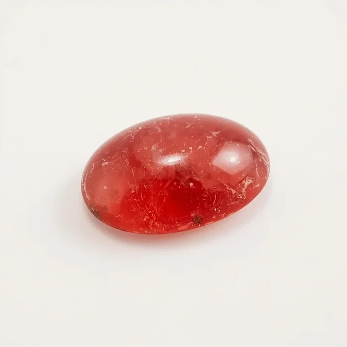 Red Strawberry Quartz 1PC Small 6×8 MM Oval Cabochon Red Shine semi Precious Loose Gems