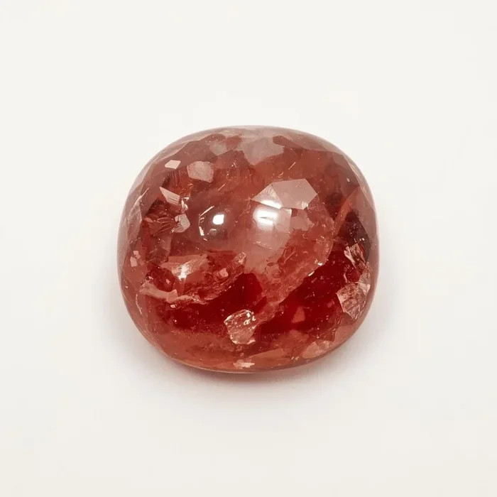 Red Strawberry Quartz 1PC Tiny 6×6 MM Cushion Cabochon Red Brilliant semi Precious Precious Gemstone