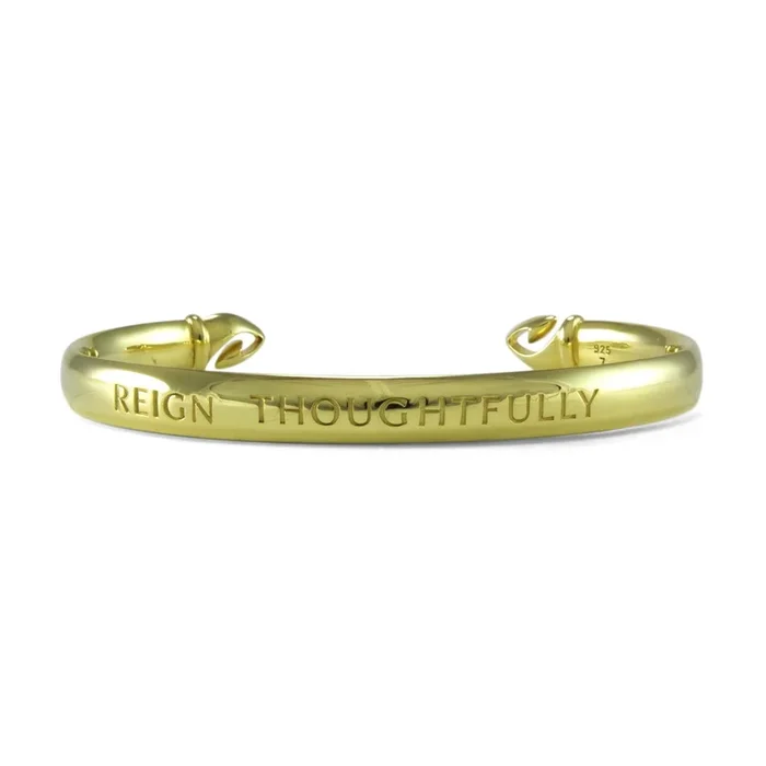 Reign Thoughtfully Cuff – 18K Gold Vermeil