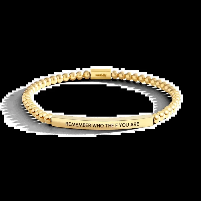 Remember Who The F You Are Beaded Inspire Bracelet