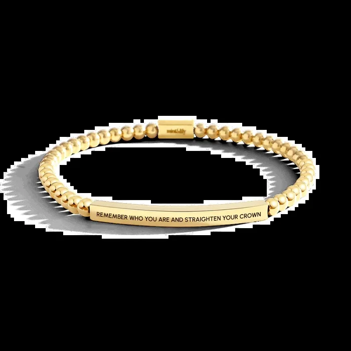 Remember Who You Are and Straighten Your Crown Beaded Inspire Bracelet