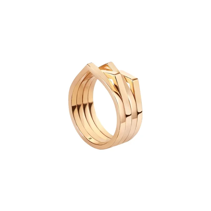Repossi Antifer 4-row ring in rose gold | Lepage