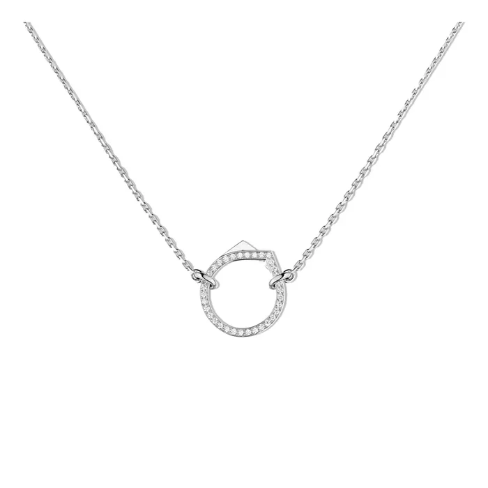 Repossi Antifer Pavé necklace in white gold and diamonds | Lepage