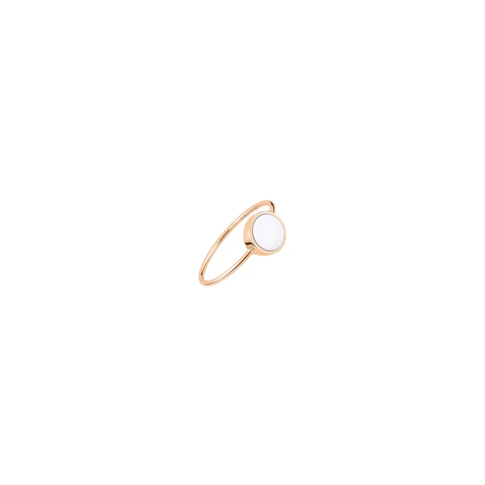 REVEA Ginette NY Mini Ever Disc ring in pink gold and agate – Lepage