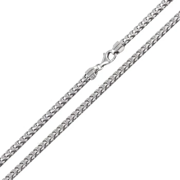 Rhodium Plated 925 Sterling Silver Franco 300 Chain 3mm – CH321 RH
