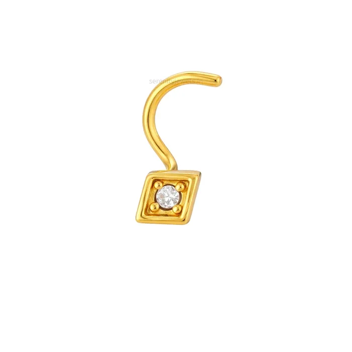 Rhombus Dot Nose Stud