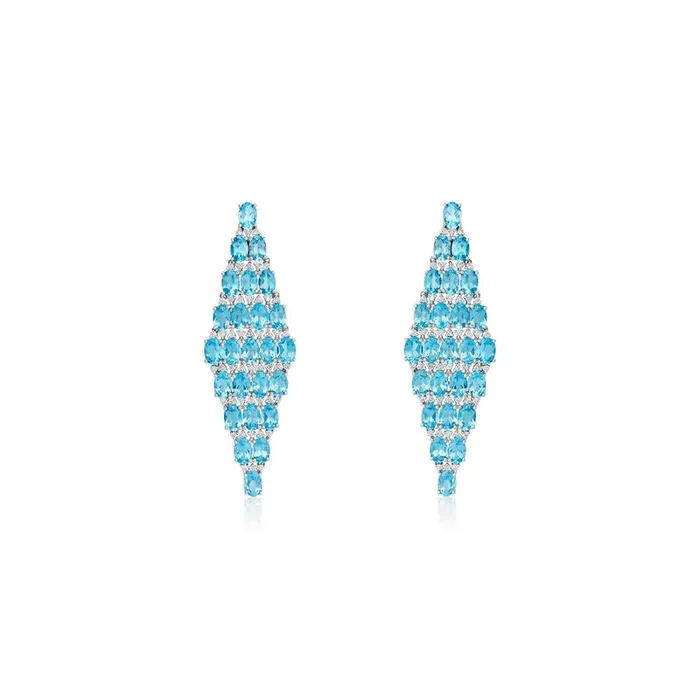 Rhombus Topaz Earring