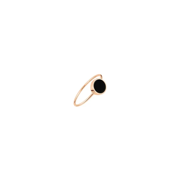 Ring Ginette NY Mini Ever Disc pink gold onyx REVEO, gold ring – Lepage