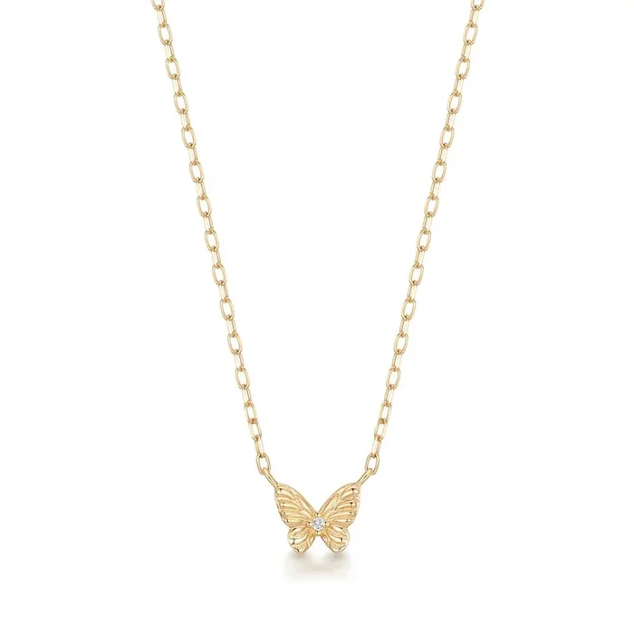 ROSAMEL | Lab Grown Diamond Accent Butterfly Necklace