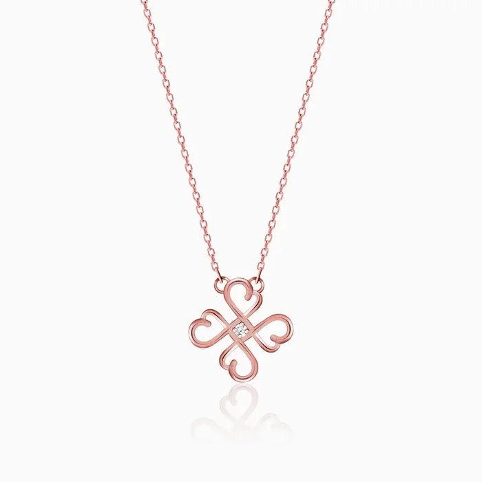 Rose Gold Clover Necklace