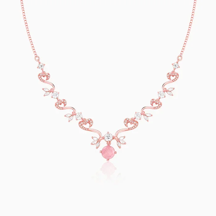 Rose Gold Intricate Love Necklace