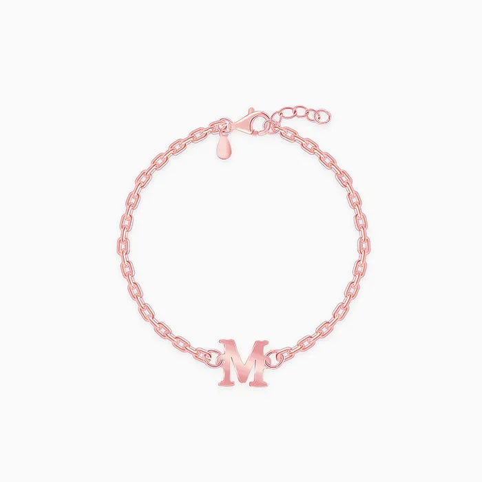 Rose Gold Personalised Initial Kids Bracelet (0 – 2 Years)