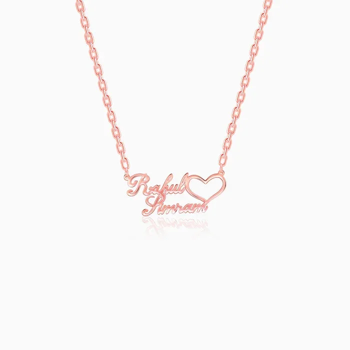 Rose Gold Personalised Precious Sweetheart Pendant