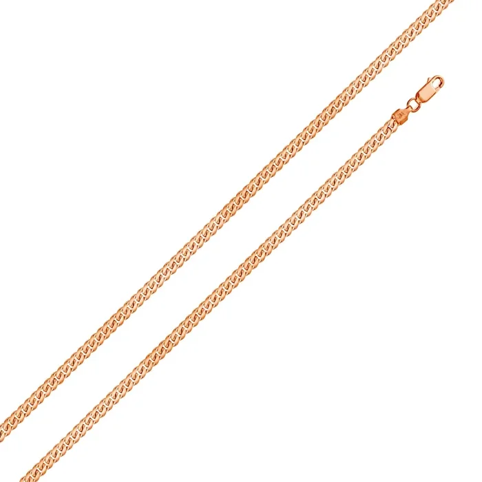 Rose Gold Plated Miami Cuban Curb 080 Chain 2.6mm – CH146 RGP
