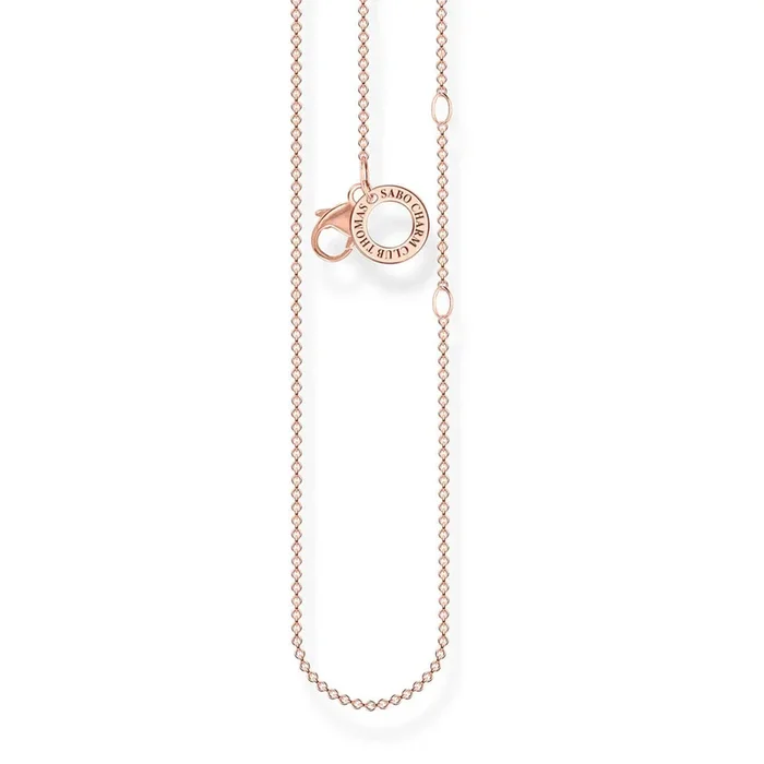 Rose Plated Sterling Silver Thomas Sabo Charm Club Anchor Chain 38-45cm