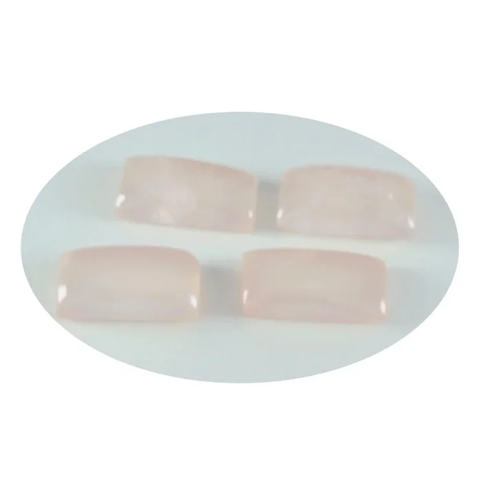 Rose Quartz 1PC Large 8×16 MM Baguette Cabochon Pink Sparkling semi Precious Gems