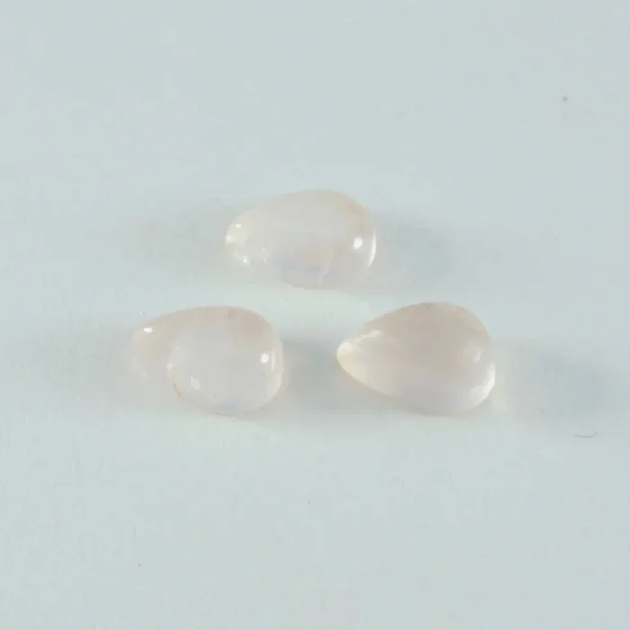 Rose Quartz 1PC Medium 7×10 MM Pear Cabochon Pink Superior semi Precious Loose Gemstone