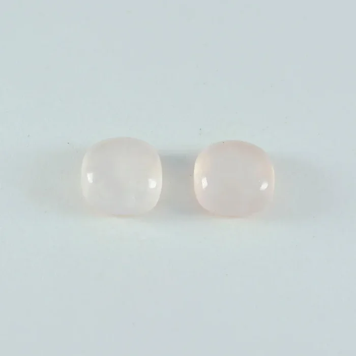Rose Quartz 1PC Medium 9×9 MM Cushion Cabochon Pink Pure semi Precious Precious Gemstone